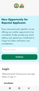 Arise portal dashboard for both candidates and employers